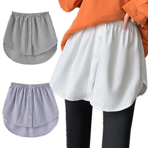 Imported Women Girls Shirt Blouse Extender Adjustable Layering Faux Top Lower Sweep Mini Skirt False Hemline 