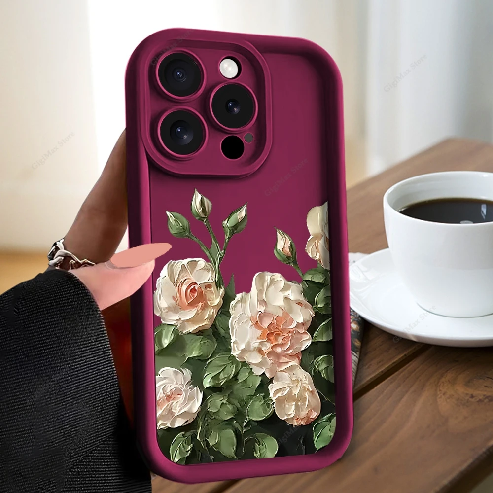 Чехол для Xiaomi 13 T Pro силиконовый чехол с цветами Mi 12X 12S 12 11 Lite зеркальный Mi11 чехлы