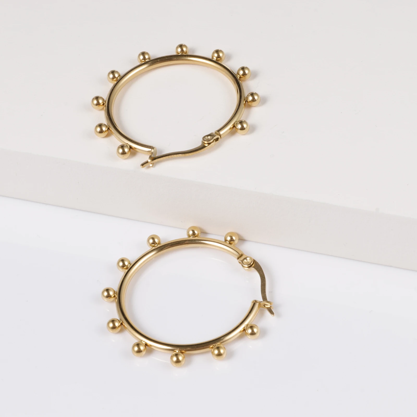 Серьги для женщин пирсинг обручи корейское покрытие 18k Pendientes аксессуары тренд