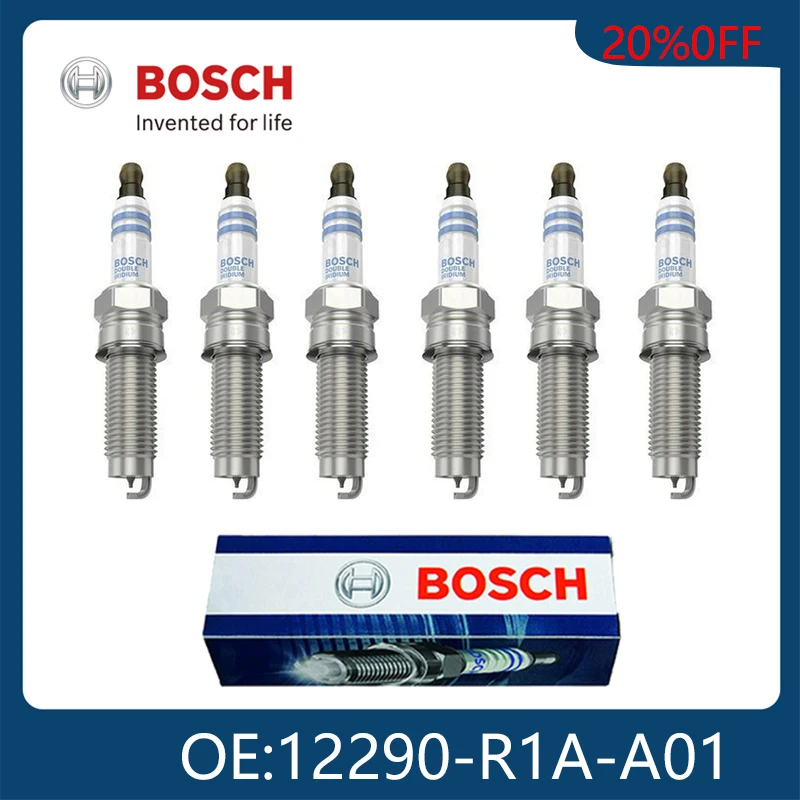 

BOSCH Original Genuine 6pcs Double Iridium Spark Plugs For HONDA Accord VIII Civic 0242135559 12290-R1A-A01 Car Removal Tool