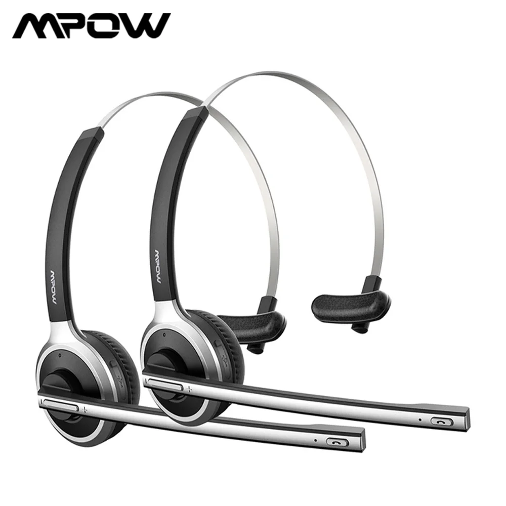 

Mpow M5 Bluetooth 5,0 гарнитура Беспроводные наушники с шумоподавлением с кристально чистым микрофоном для водителя грузовика