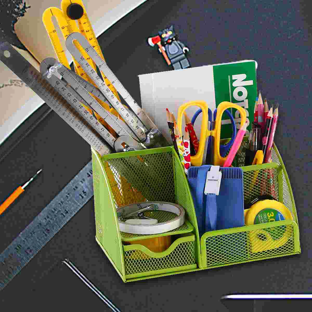 

Package Holder Office Desk Tidy Organiser Storage Container Mesh Stationery Pen