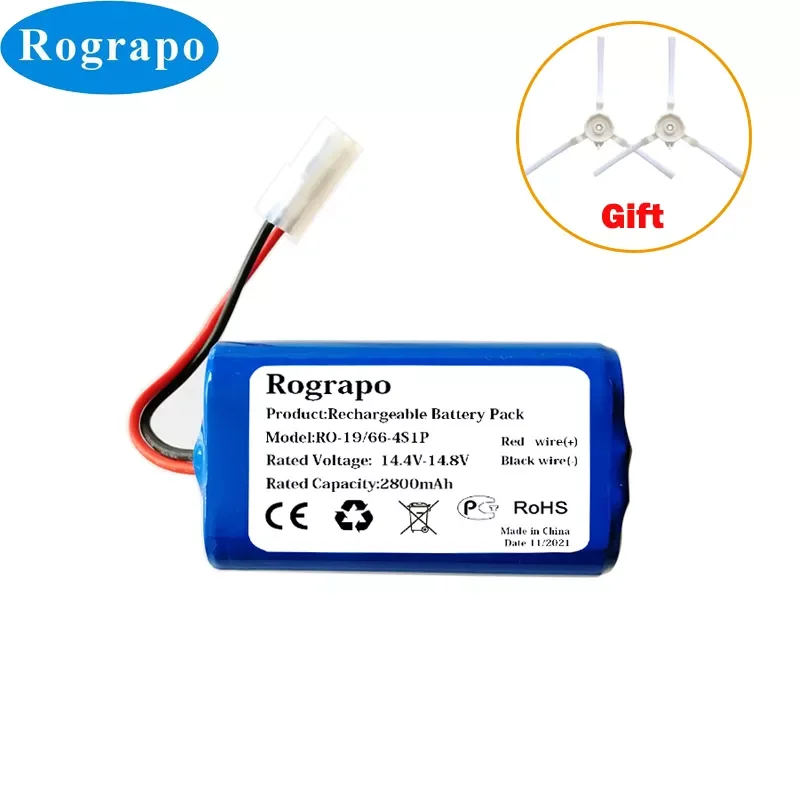 

New 3400mAh Li-ion Battery Side Brush Filter For Tefal Explorer Serie 20 RG6871WH RG6825WH RG6875WH Robot Vacuum Cleaner Parts