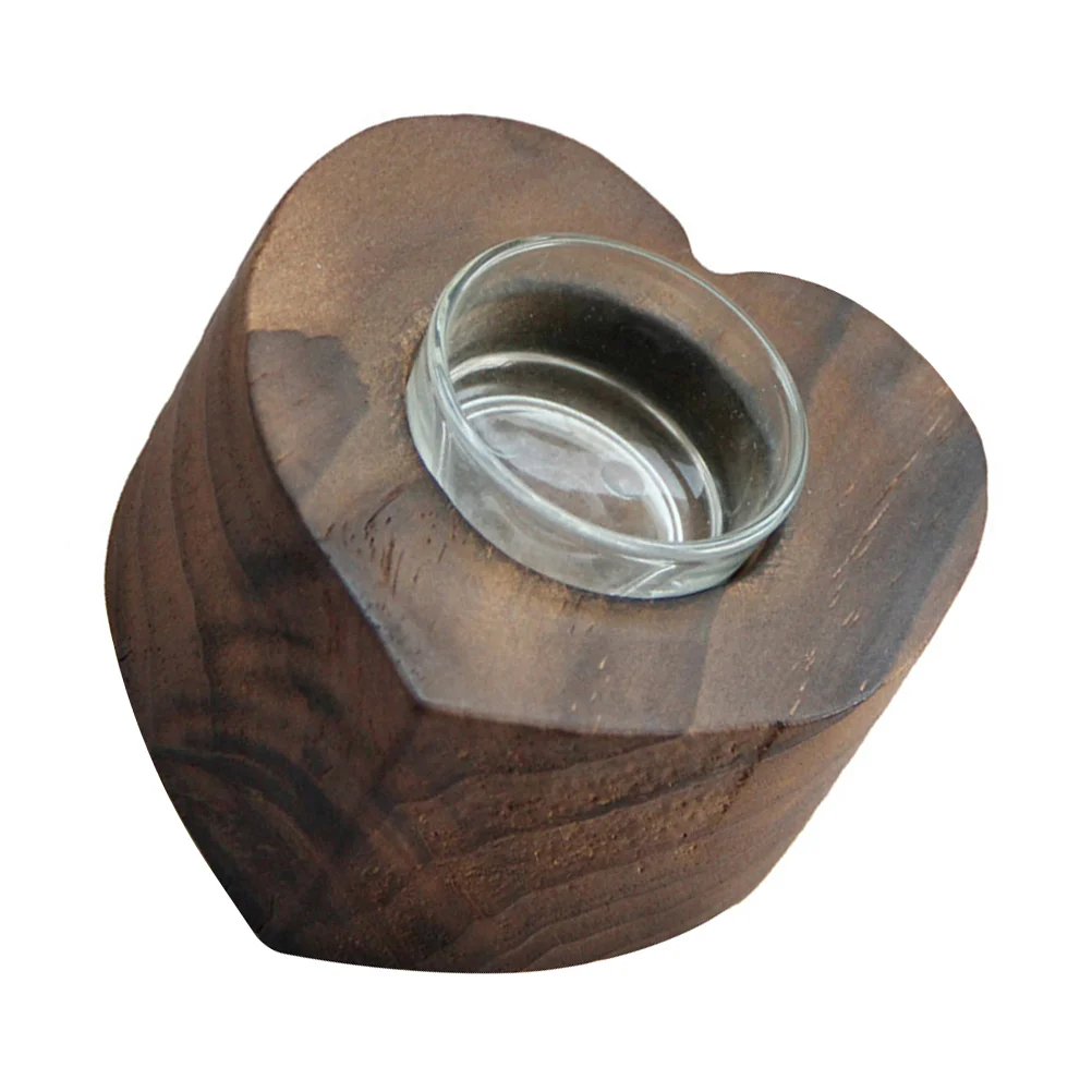 

Wood Candle Holder Heart Shape Farmhouse Candle Holder Wedding Table Centerpiece