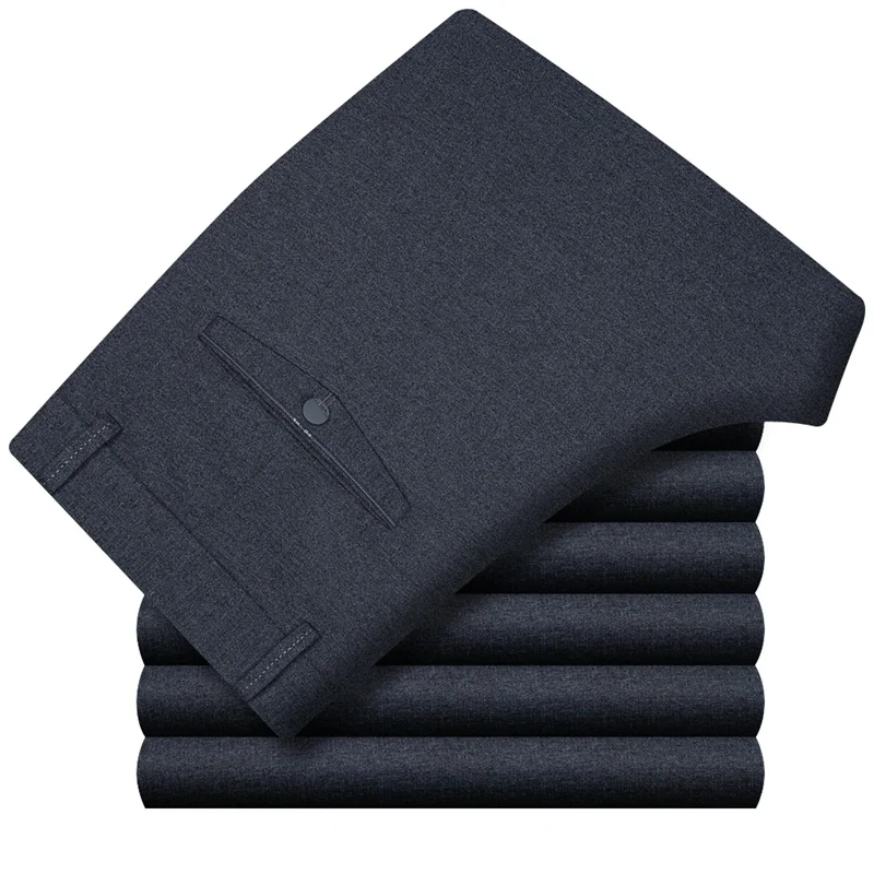 

Spring Trousers Knitted Stretch pants fashion Straight Pants High quality Men's clothing Extra size 42 44