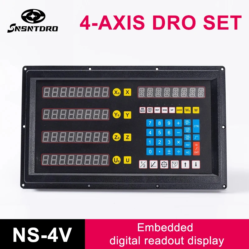 

NS-2V 3V 4V 2/3/4 axis Embedded DRO цифровая индикация TTL AC90-260V линейный шкаловый кодировщик Для фрезерных и расточных станков