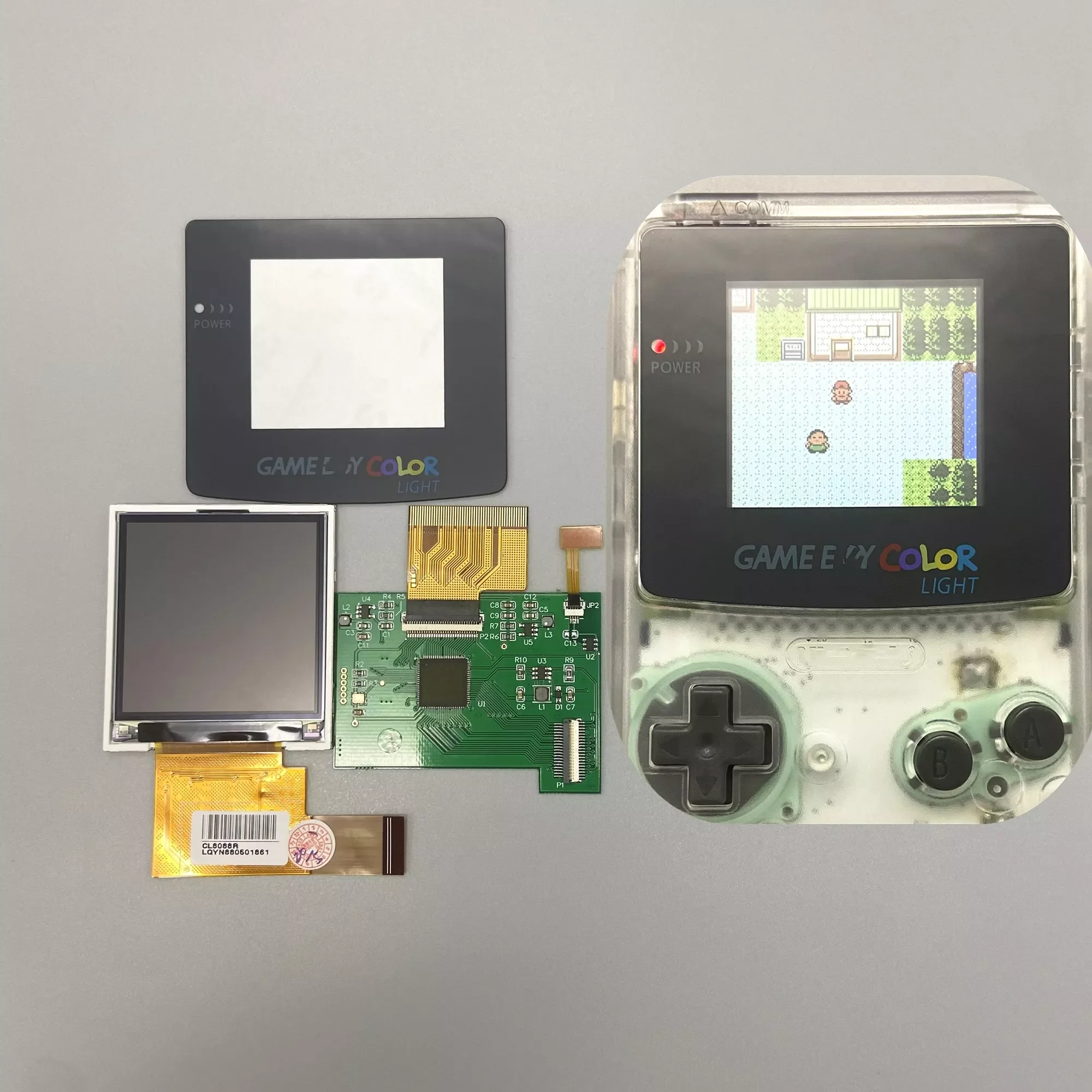 

2.2 inches GBC LCD High brightness LCD screen for Gameboy COLOR GBC, plug and play without welding and shell cutting.