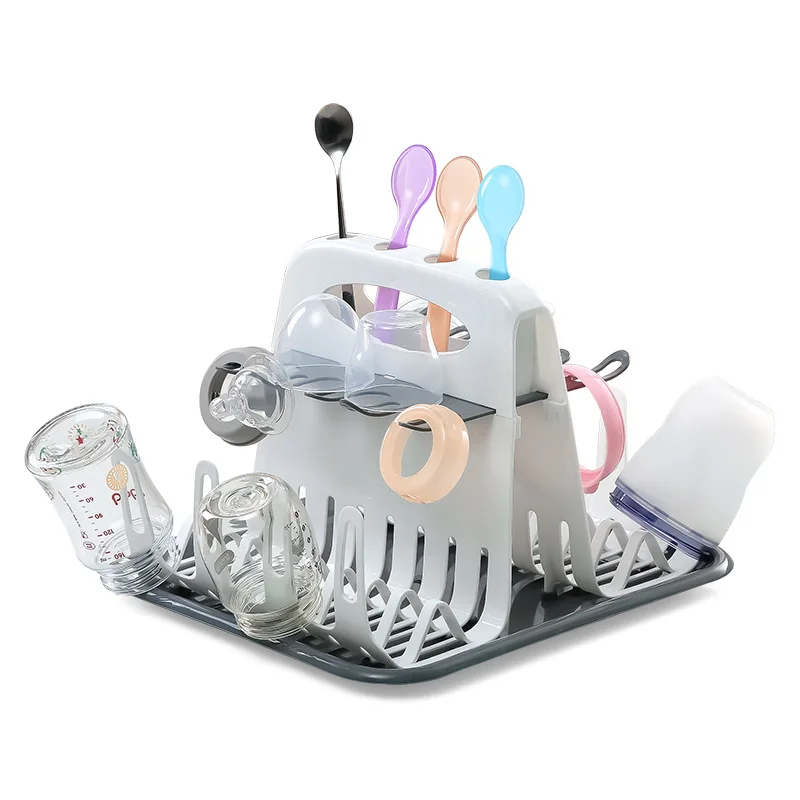 Portable Cleaning Dryer Baby Milk Bottle Drying Rack Bottle Dryer Holder for Feeding Bottles Accessories Drain Tray Water Cup