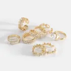 Женское кольцо из нержавеющей стали, регулируемое Открытое кольцо из 18-каратного золота, 2022 водонепроницаемое