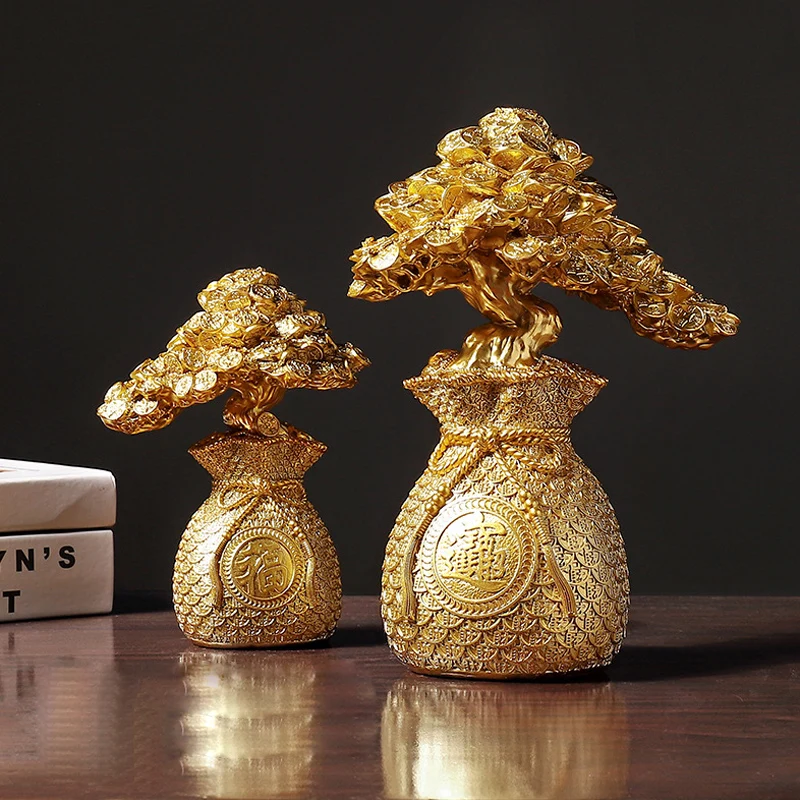 

Gold Tree Ornaments Resin Statue Modern Sculpture Home Decoration Accessories Crafts Business Gift for Open A Private Practice