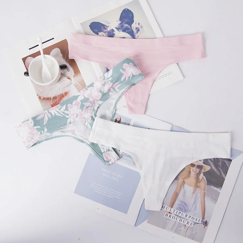 

3 шт., женские кружевные трусики-стринги с тонким прозрачным поясом