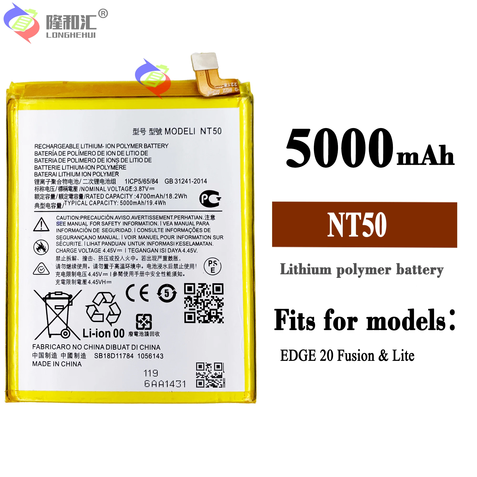 Original Battery NT50 for Motorola EDGE 20 Fusion lite 5000mAh battery