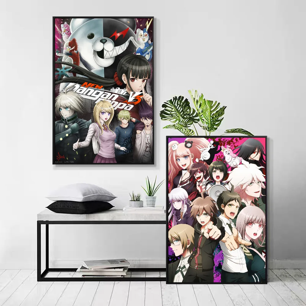 Anime Gmae Danganronpa Self-adhesive Art Poster Whitepaper Sticker DIY Room Bar Cafe Wall Decor