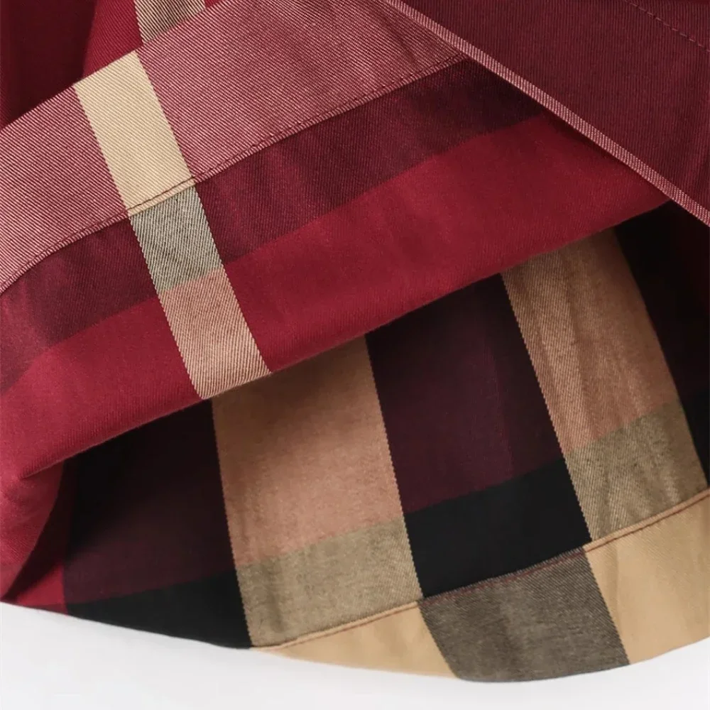 Летние дышащие полосатые клетчатые детские платья-жилет для девочек юбка