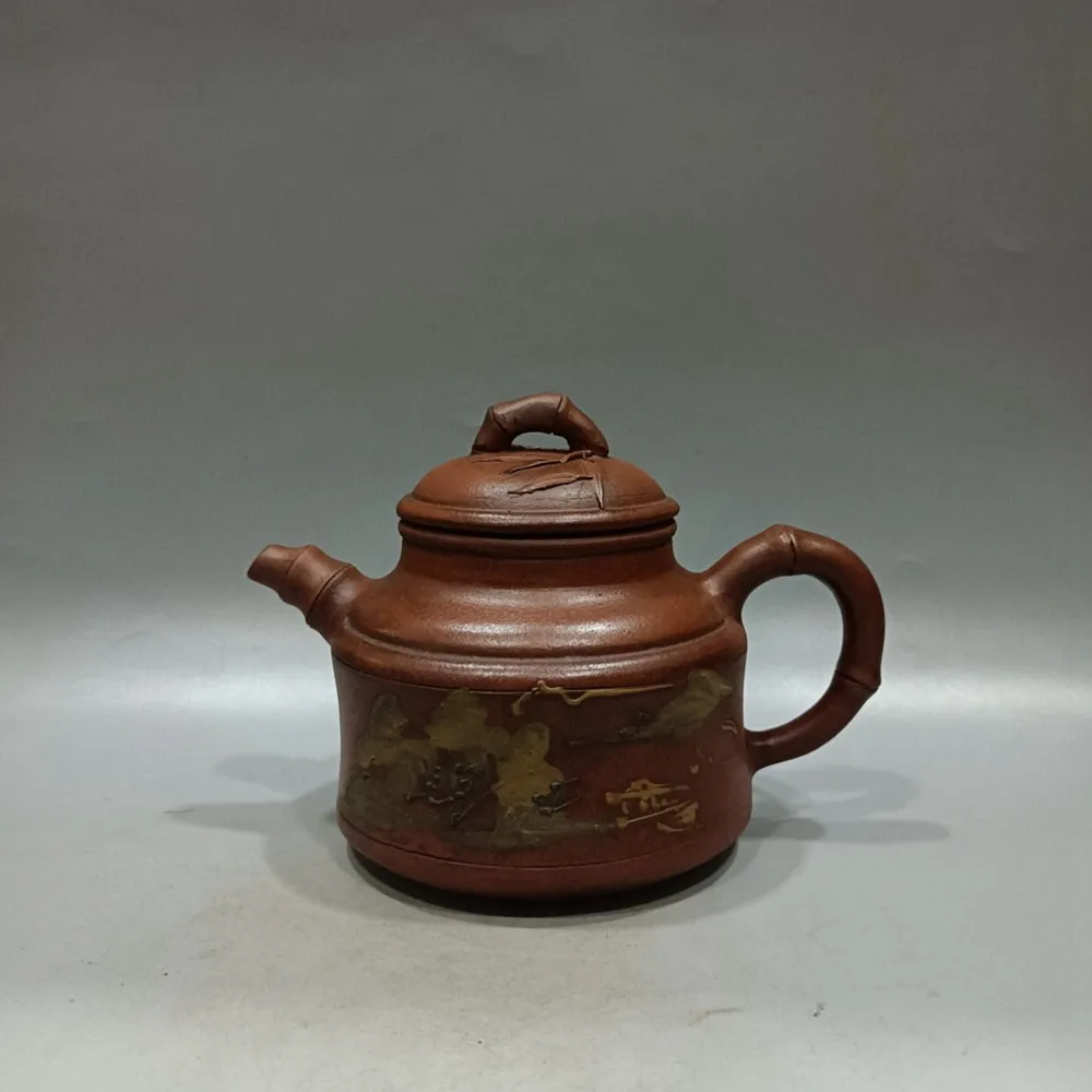 

Китайский Глиняный Чайник Yixing Zisha, бамбуковый чайник Wu Yungen 550 мл