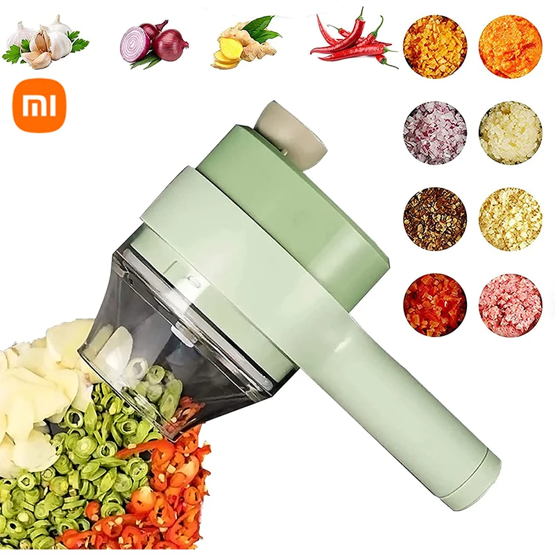 

Многофункциональный Электрический измельчитель чеснока Xiaomi, мясорубка, измельчитель чили, овощей, измельчитель, беспроводной ручной кухон...
