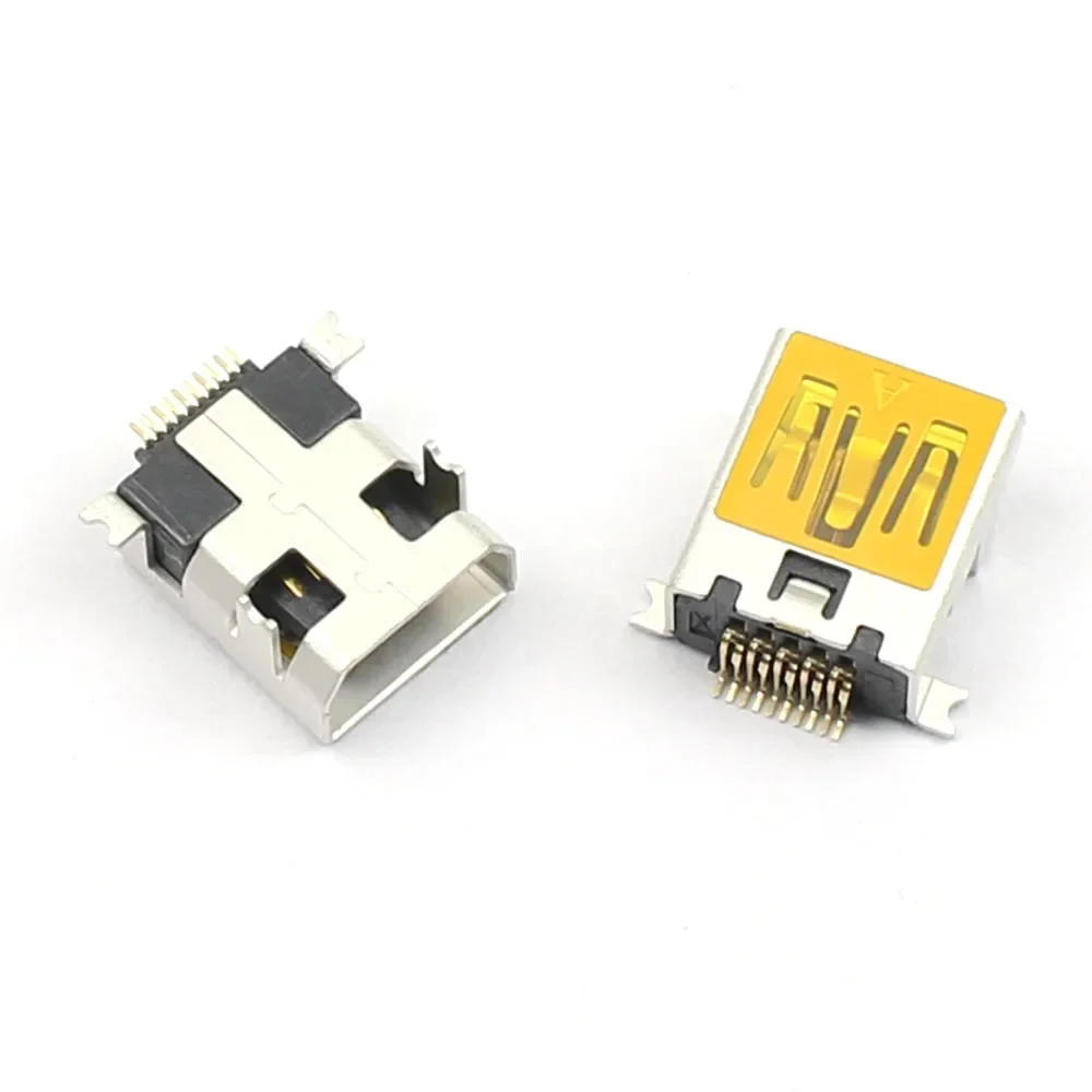 50 шт. мини USB 10 P разъем тип B Pin SMT SMD гнездовой для зарядки плоский питания