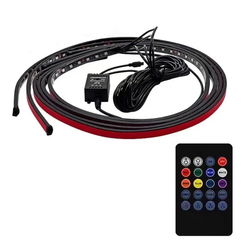 

Car Flexible Underglow Strip Light LED Underbody Remote Control RGB LED Neon Lights Decorative Ambient Atmosphere Lamp