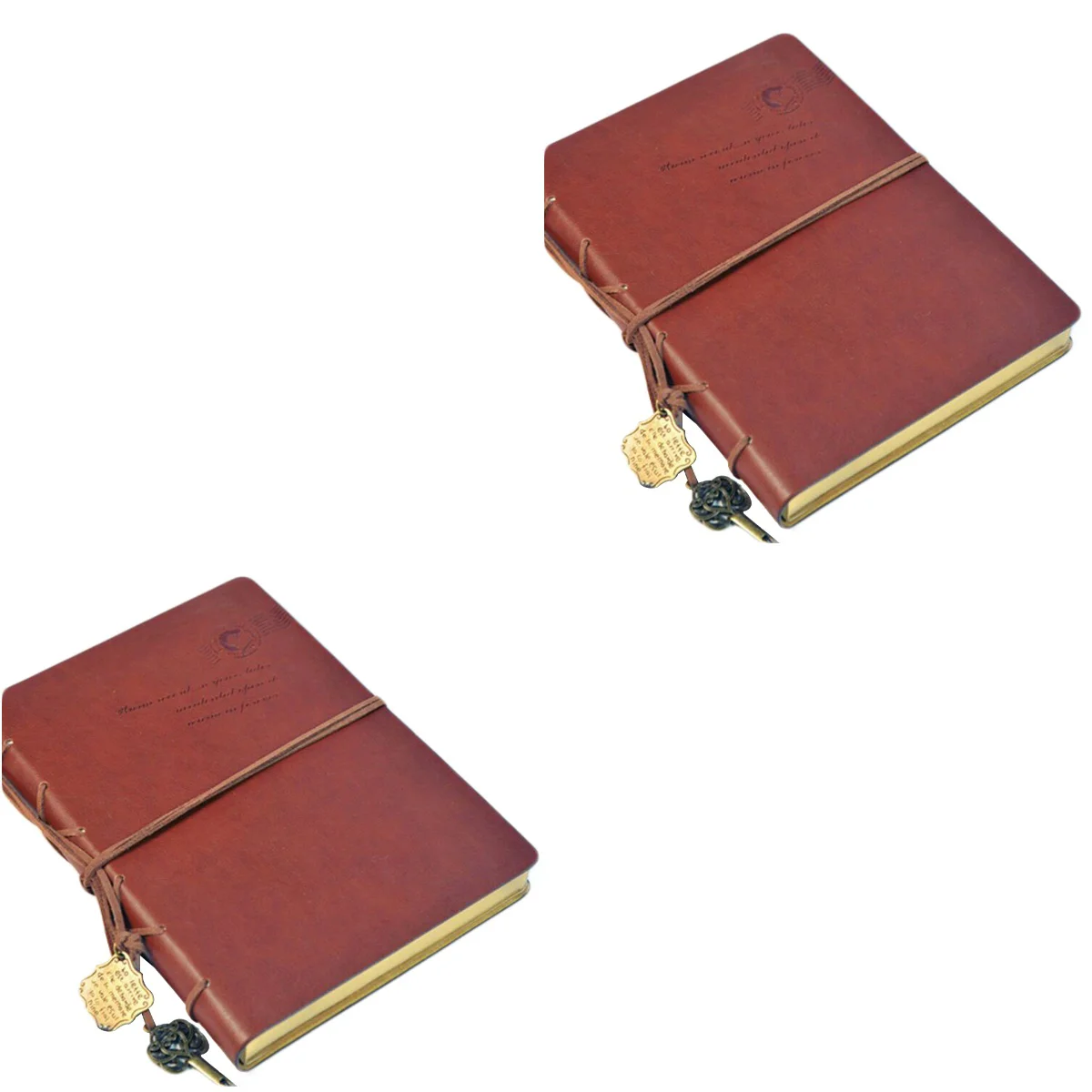 

2 PCS Kraft Notebooks Diary Book Vintage Notebook Metal Office Notepad Vintage Notebook Diary Book Travel