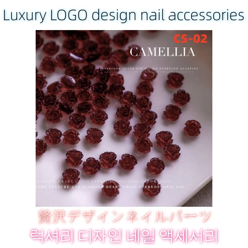 

CS-02 Multi Colorful Design Luxury Nail Parts Nail Art Accessories Luxury Brand Logo Design Japanese Nail Parts Nail Polish