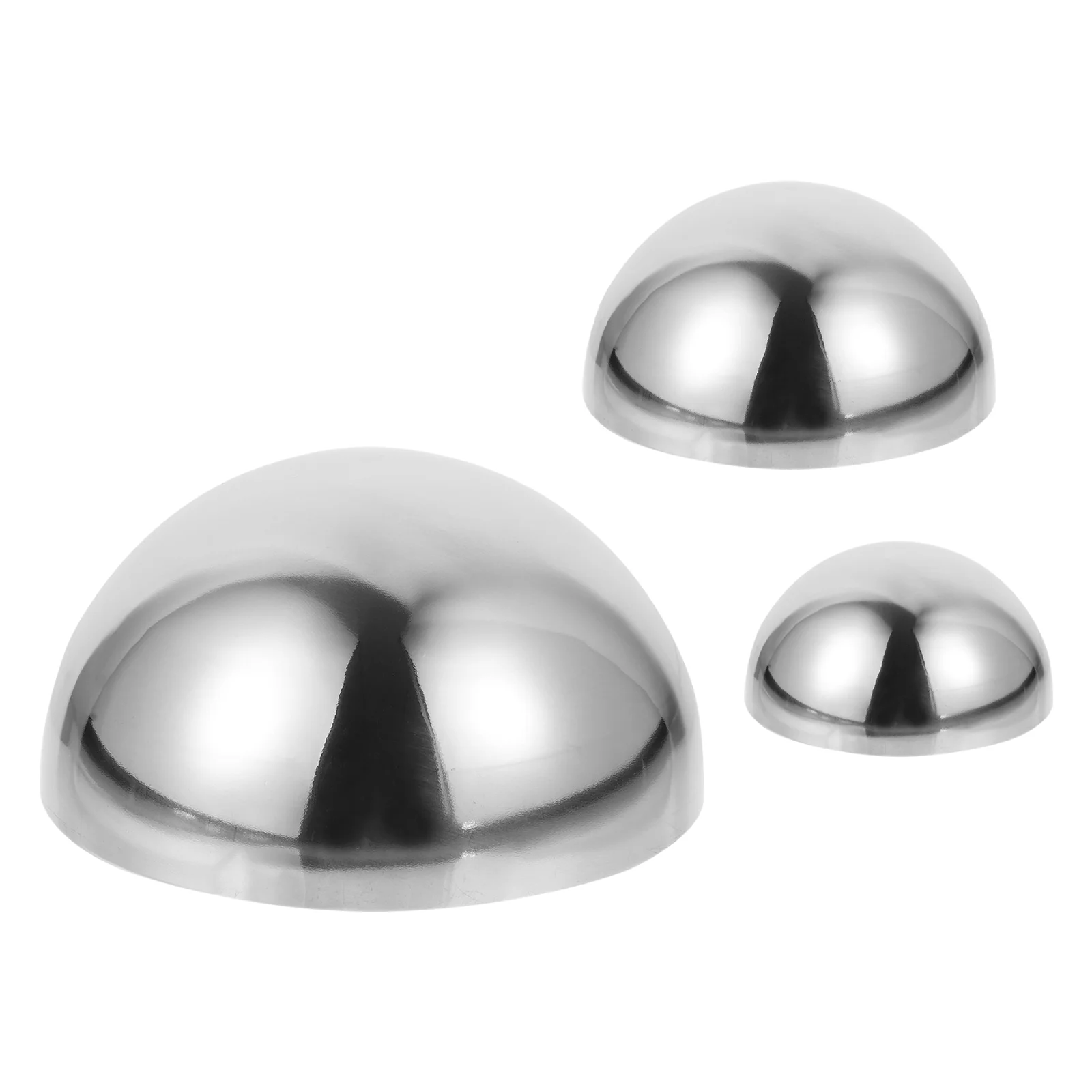 

3 Pcs Hollow Hemisphere Mirror Ball House Decorations Home Surface Balls Decorative Stainless Steel 304 Metal Outdoor