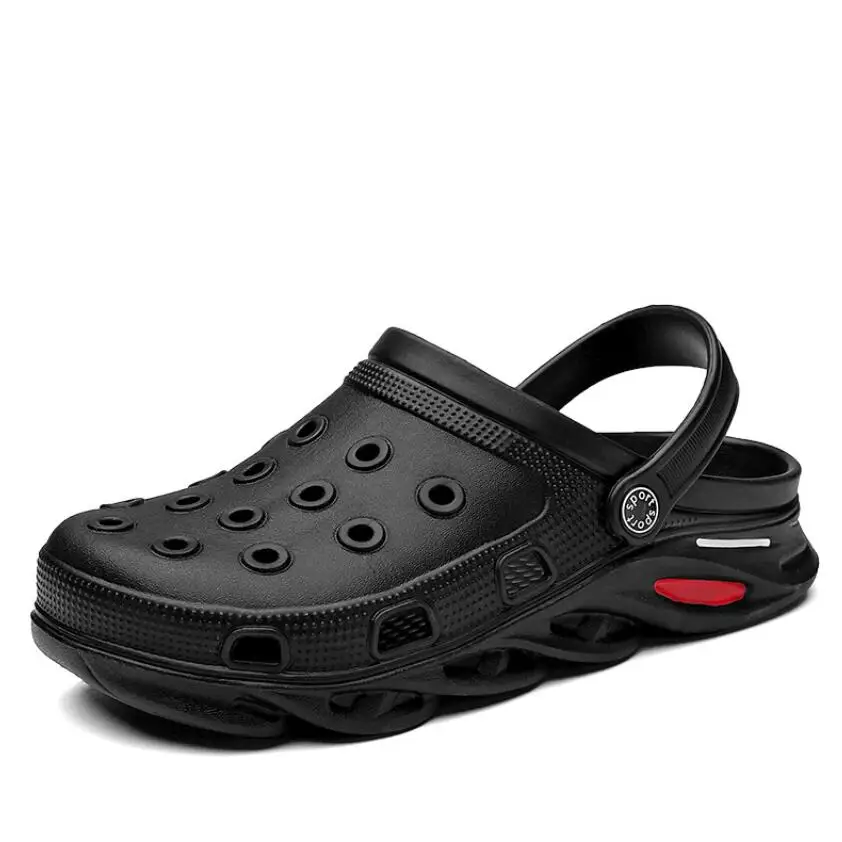 

2023 Summer Holes Shoes Men EVA Outdoor Breathable Slippers Women Indoor Garden Non-slip Couple Sandals Baotou Beach Shoe