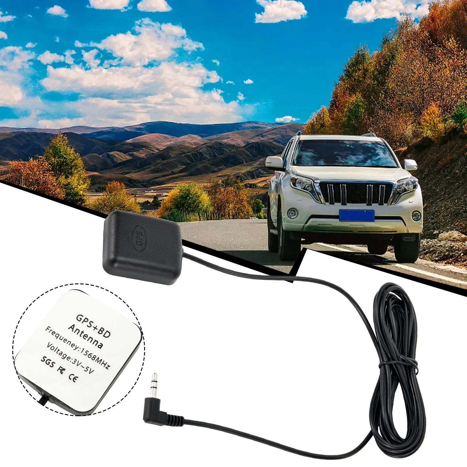 

GPS Receiver For Car Truck SUV Dash Cams Dash Camera External GPS Antenna 3.5mm Elbow GPS Receiver Module