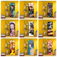 japanese anime demon slayer art home decor adhesive pvc removable waterproof decals refrigerator cover door diy wall stickers