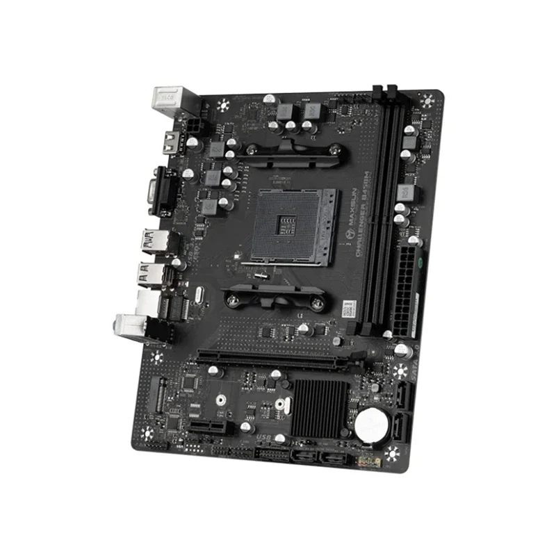 Комплект игровой материнской платы MAXSUN AMD B450M с процессором R5 5500 AM4 материнская