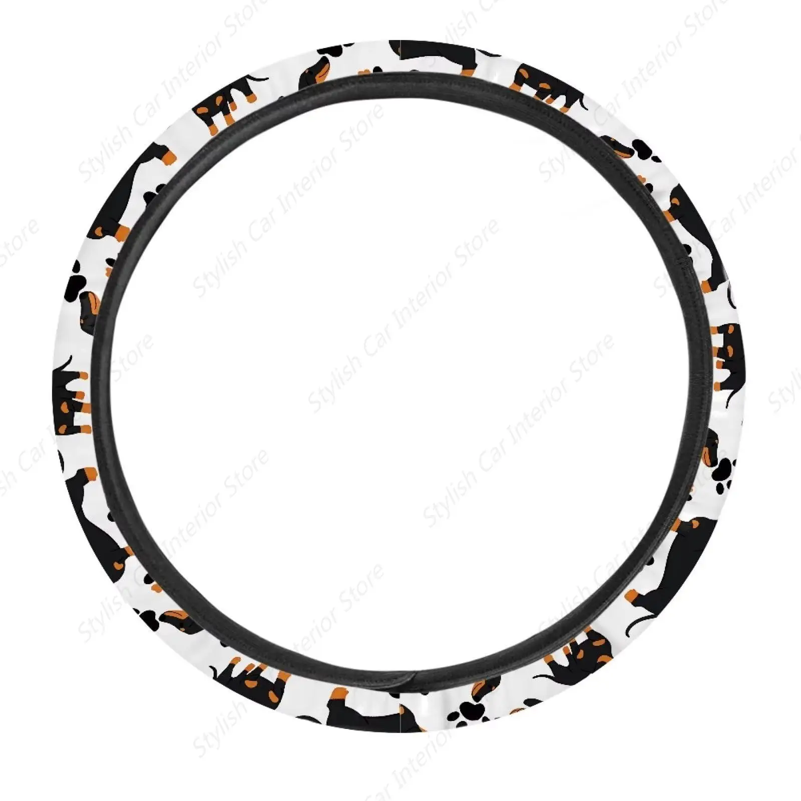 Автомобильные чехлы на руль с принтом таксы аксессуары для салона автомобиля