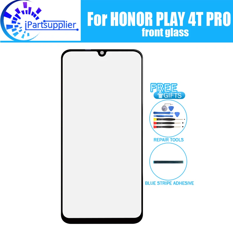 

Для Huawei HONOR PLAY 4T PRO передняя стеклянная линза для экрана 100% оригинальный передний сенсорный экран стеклянная внешняя линза для HONOT PLAY 4T PRO.