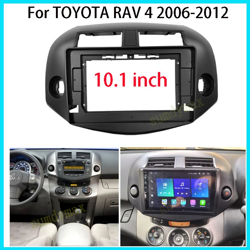 

10,1 дюймовый автомобильный радиоприемник, рамка, адаптер для CD-панели, облицовка для приборной панели для Toyota RAV4 2006-2012, автомобильная панель, ...