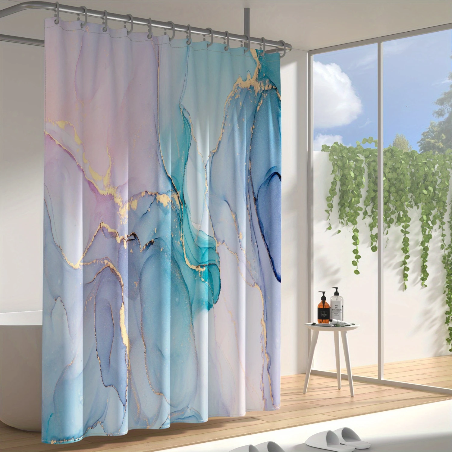 1 шт. современная мраморная занавеска для душа ванной комнаты абстрактная