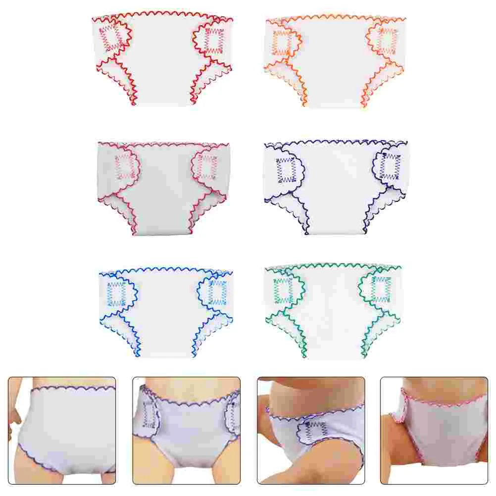 

Baby Diapers Diaper Clothes Nappies Accessories Diy Reborn Kids Toy Reusable Mini Inch Cloth Girl Nappy Pants Set Supplies
