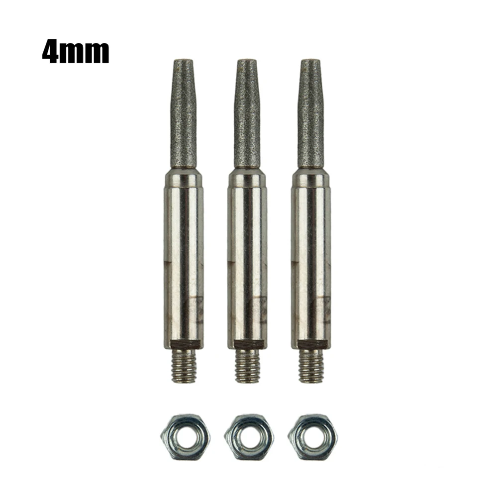 

Hand Tools Grinding Head Sharpener Parts 3pcs Chainsaw Cylindrical Burr Diamond Grinding Head For Portable Best