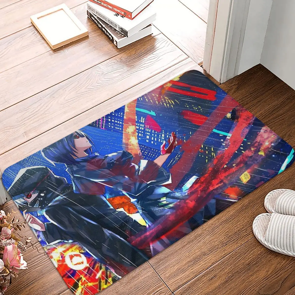 

Tokyo Ghoul Adventure Anime Non-slip Doormat Kaneki Ken And Touka Living Room Kitchen Mat Outdoor Carpet Home Modern Decor