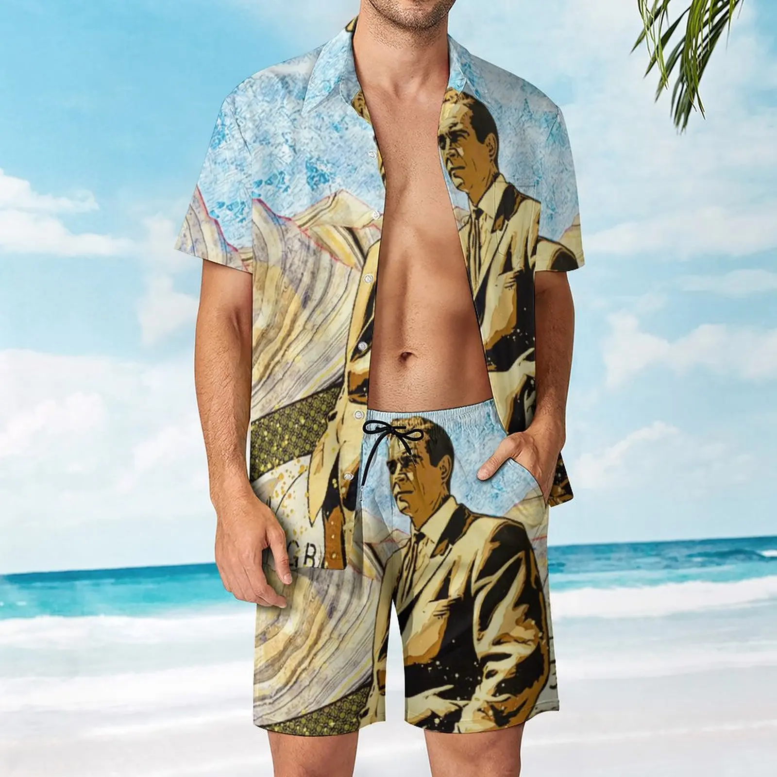 

Sean Connery Gifts&Merchandise(2) Leisure Men's Beach Suit Unique 2 Pieces Pantdress High Quality