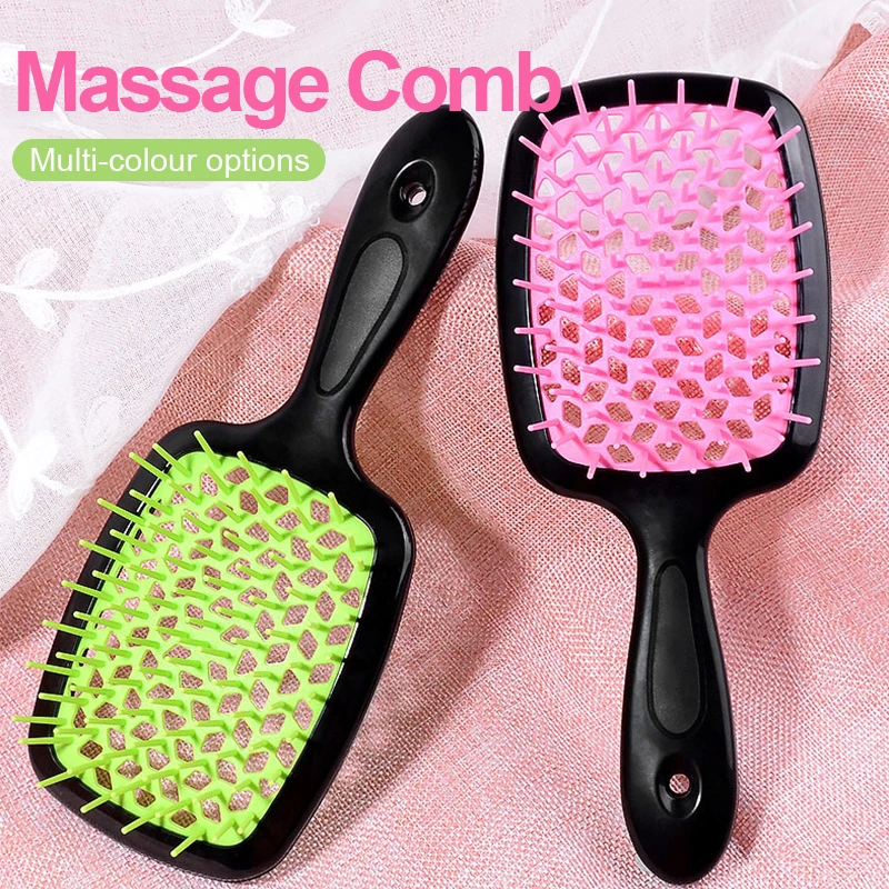 

Hair Washing Comb Wide Teeth Air Cushion Comb Women Scalp Massage Comb Hair Brush Hollowing Out Home Salon DIY Hairdressing Tool