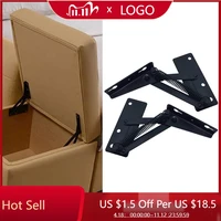 2pcs adjustable triangle folding lifting bracket black support spring hinges for sofa storage box furniture hardware fittings