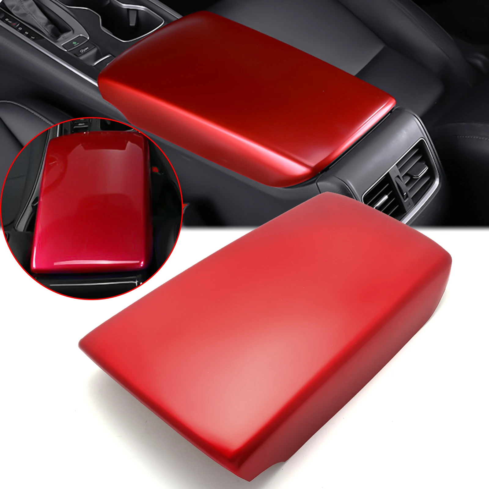 

Спортивная красная внутренняя Центральная консоль подлокотник панель Крышка молдинговая отделка для Honda Accord 2018-2021