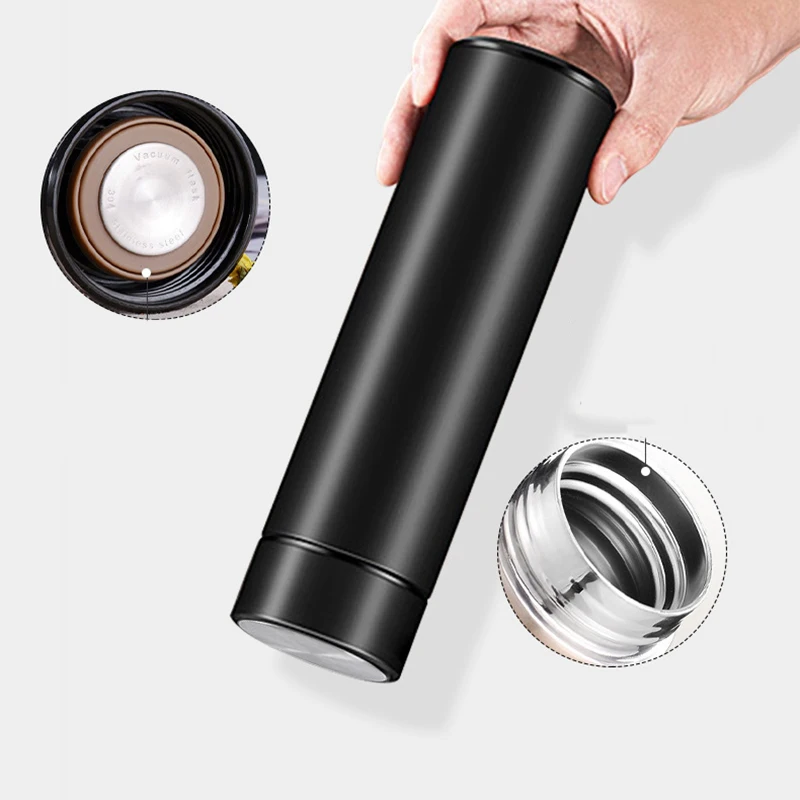Hittoal Thermos Bottle Gift 500ml Large Thermal Cup Car Mug Warmer Coffee Travel Mug Portatil Insulated Water Bottle for Water