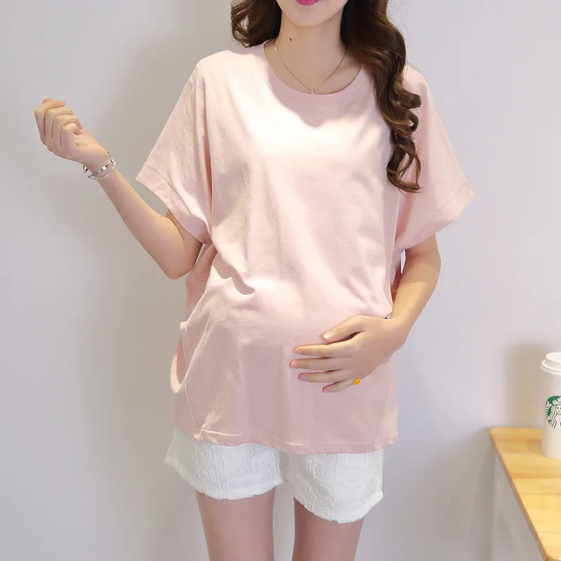 

Maternity T-shirt 2020 Summer New Short Sleeve Maternity Loose black