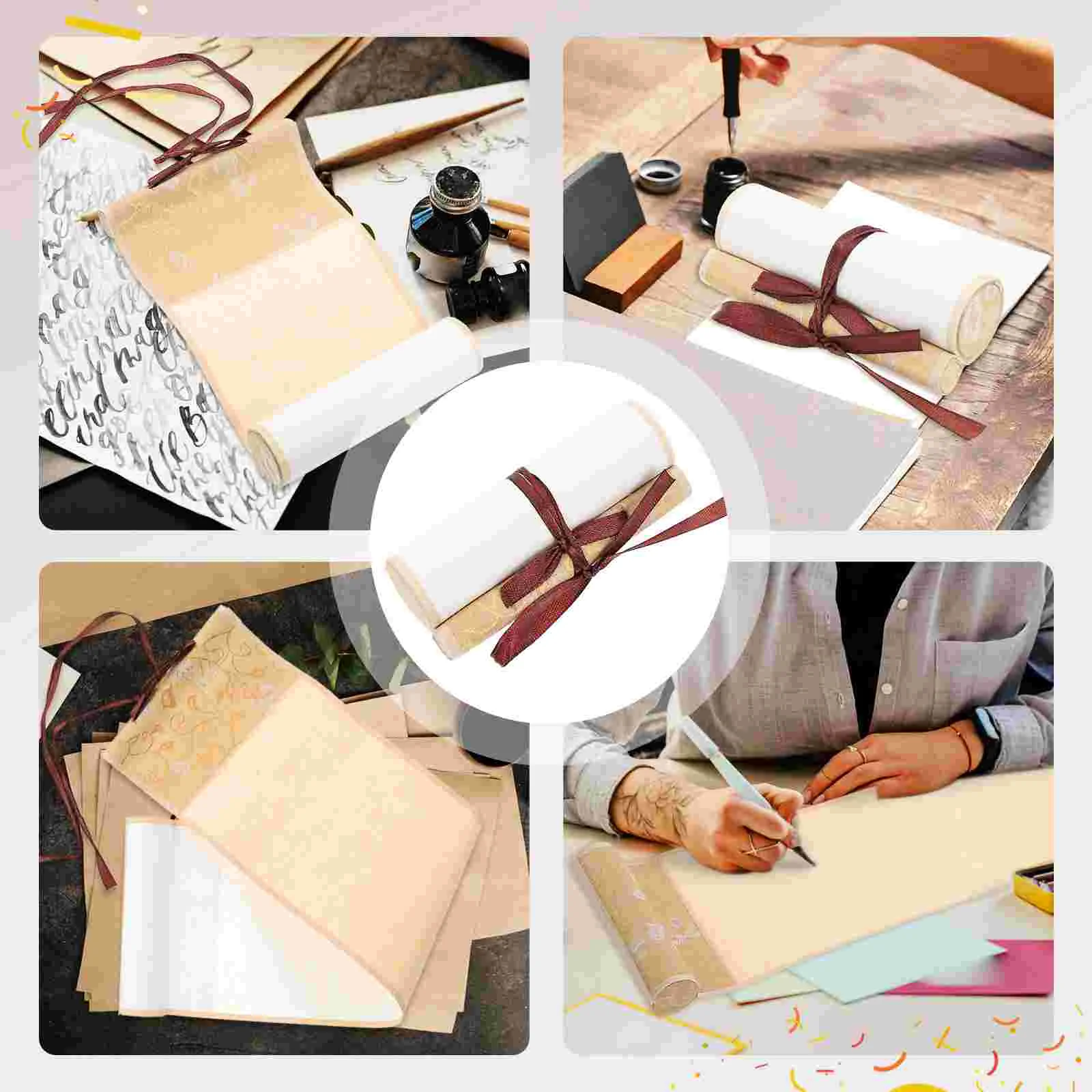 Blank Rice Paper Scroll Office Decor Parchment for Writing The Fabric Home Calligraphy