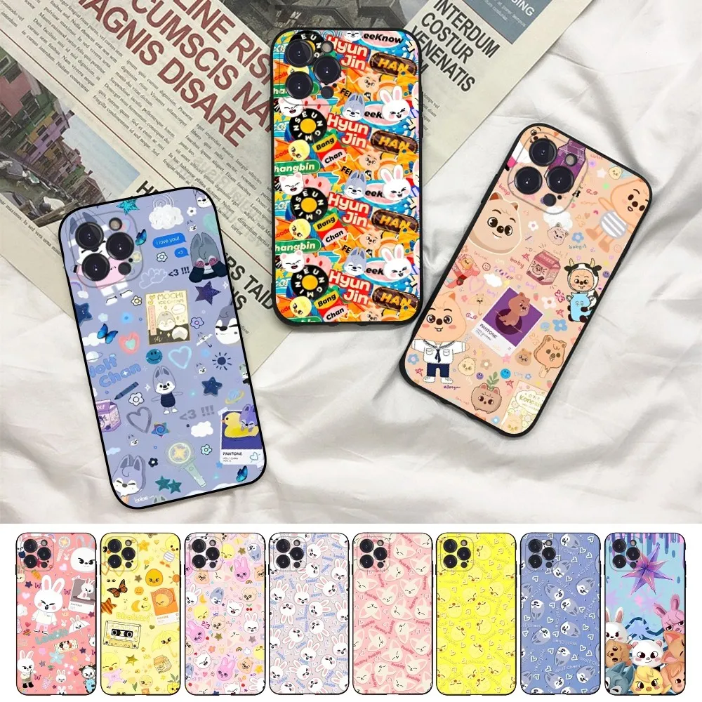 

Hot Kpop Stray kids skzoo Phone Case For iPhone 14 13 12 Mini 11 Pro XS Max X XR SE 6 7 8 Plus Soft Silicone Cover