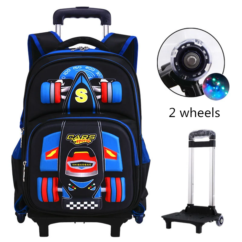 Dropshipping Trolley School Bag Orthopedics Schoolbags for Boy Girl Children Waterproof Teenager Backpack Kids Student Backpacks