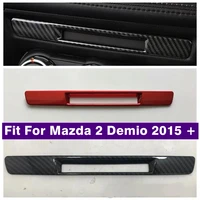 accessories interior refit kit instrument panel decoration strip cover trim fit for mazda 2 demio 2015 2021 red carbon fiber
