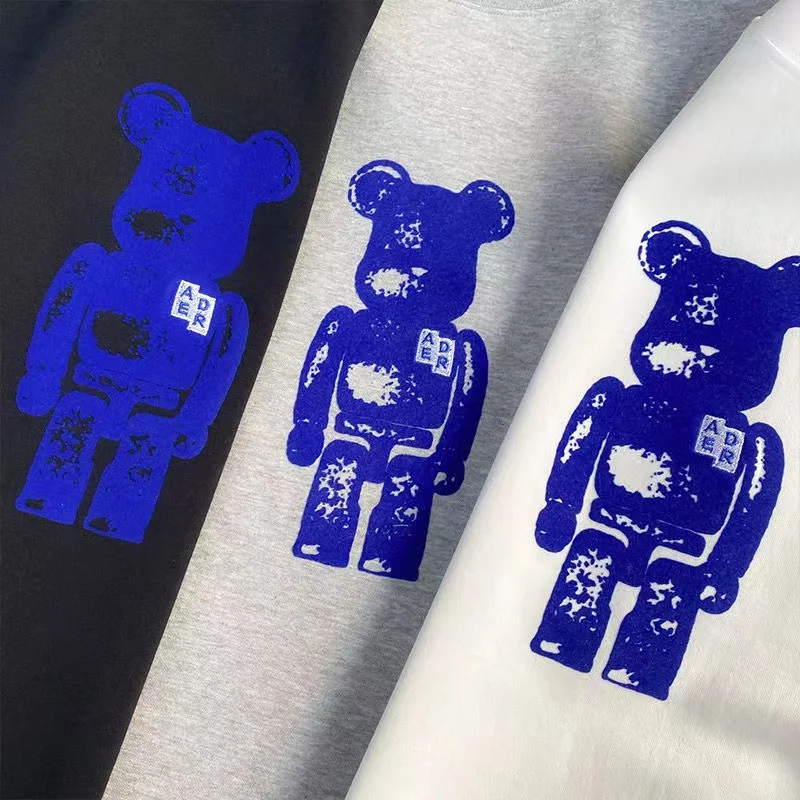 Футболка ADER с круглым вырезом и коротким рукавом для мужчин женщин универсальные