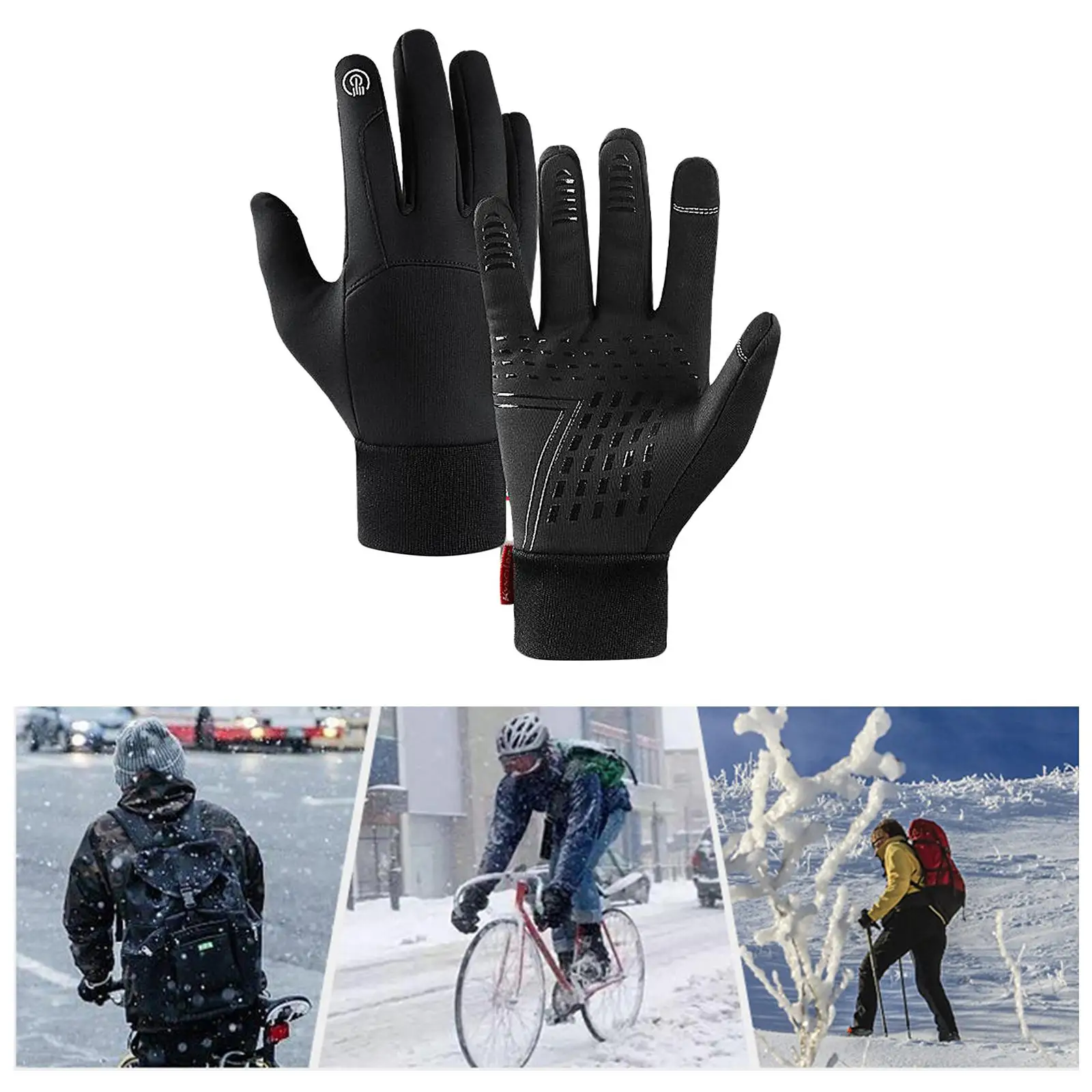 

Winter Warm Gloves Waterproof Anti-slip Thermal Fleece Touch Screen Glove