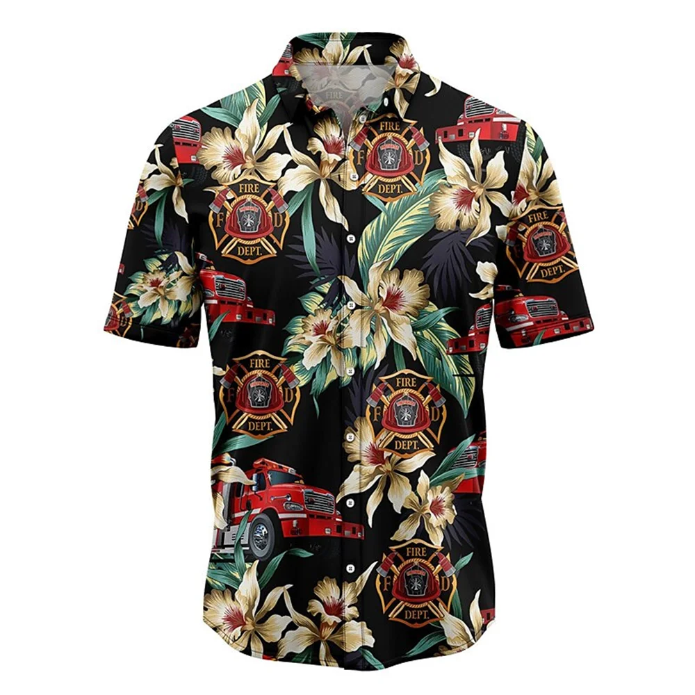 

Fashion Seaside Travel Hawaiian Shirt 3d Men Women Clothing Summer Beach Short Sleeve Blouse Casual Men's Vocation Lapel Camisa