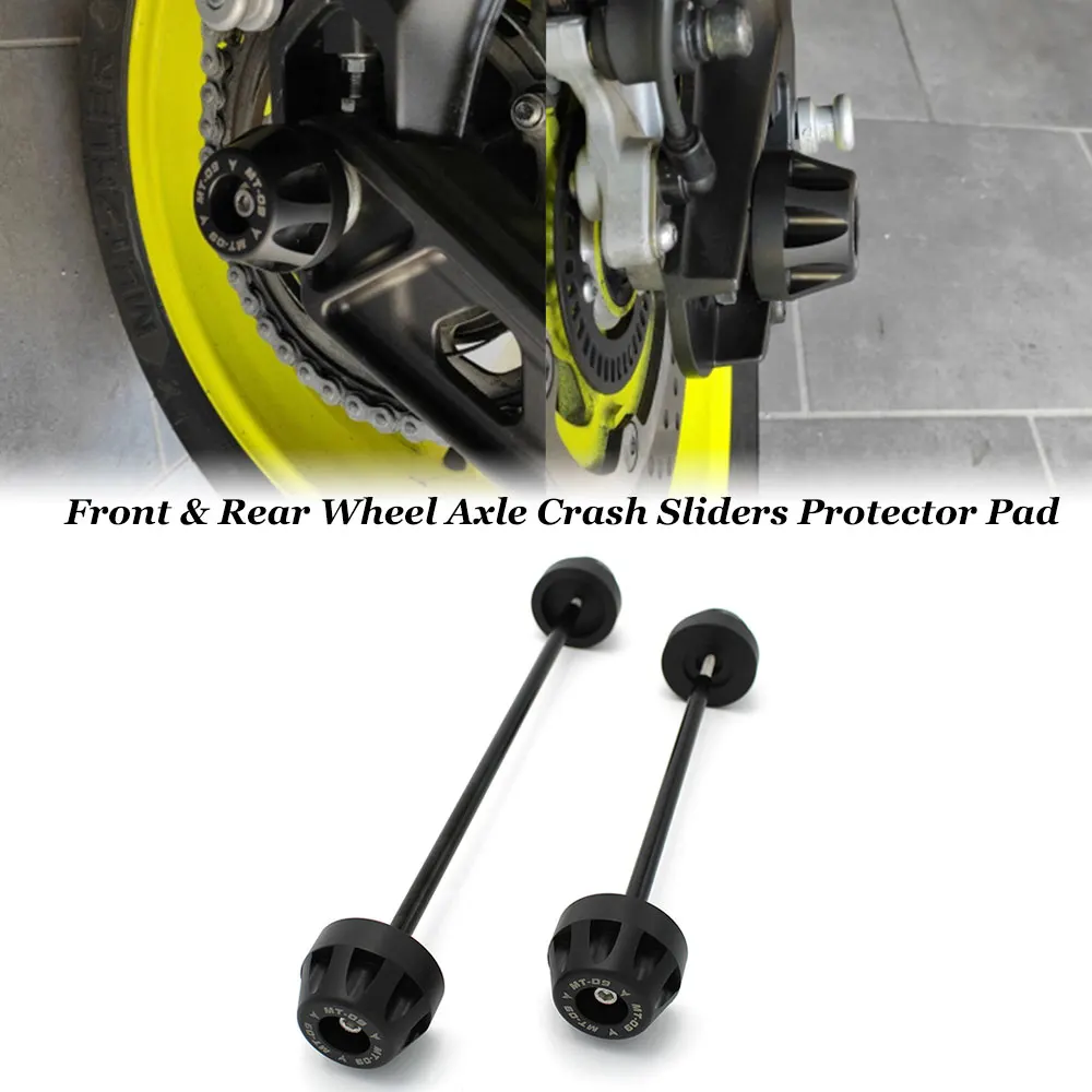 

For Yamaha MT09 FZ09 MT-09 MT 09 TRACER 2017-2021 Motorcycle Front And Rear Wheel Fork Axle Sliders Cap Crash Protector
